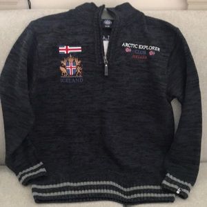 Quarter zip mens pullover sweater direct from Iceland